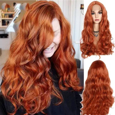 Long curly hair golden brown hood