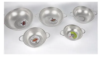 Stainless Steel Drain Basket Kitchen Rice Washing Basket