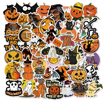 50pcs Halloween waterproof stickers