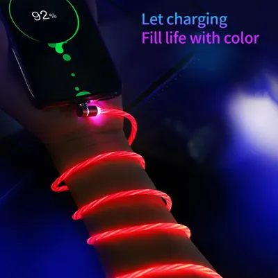 1m Elbow Streamer Data Cable Magnetic USB/Type C/Micro Cable Fast Chargeing Cable