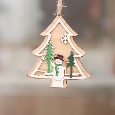 New Christmas Wooden Creative Pendant Decoration Supplies