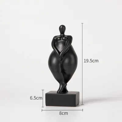 Modern Simple Fat Woman Abstract Figure Sculpture Home Living Room Hotel Window Crafts Furnishings