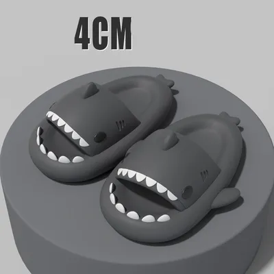 Cartoon Shark Slippers Funny Cutes Soft Slipper Indoor Outdoor  Shoes For Women Men Couples