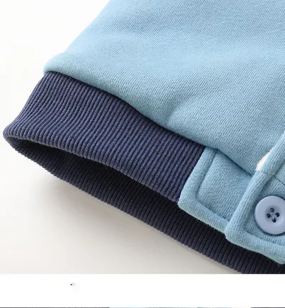 Baby Plus Fleece Hooded Jacket Autumn And Winter Clothes