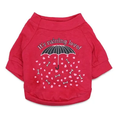 Pet Clothes Printed Umbrella Cotton Jersey Raglan Small Dog T-shirt