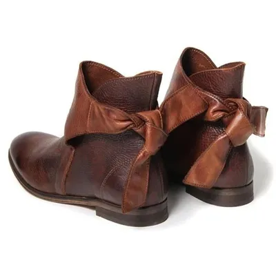 Fish mouth low heel buckle Martin boots