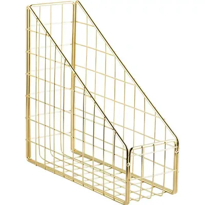 Simple Rose Gold File Rack Office Supplies Storage Basket