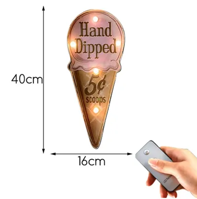 Iron Remote Control LED Light Bar Wall Iron Painting Decoration