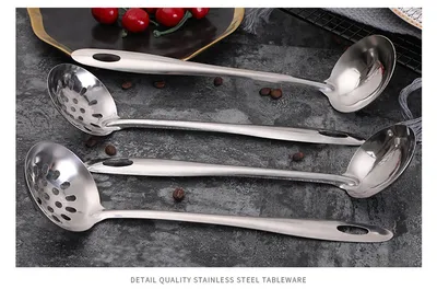 Hanging Stainless Steel Soup Spoon With Bare Body Handle Colander
