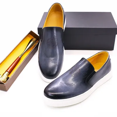 Men's Leather Fashionable Comfortable Casual Shoes