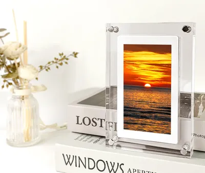 Digital Picture Frame Acrylic Video Player Digital Photo Frame Vertical Display With 1GB And Battery Type C Video Frame Gift For Loved