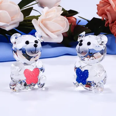 Cute Bear Crystal Figurine