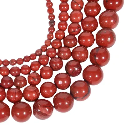 Natural Red Jasper Loose Bead Bracelet Accessories