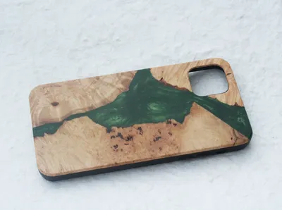 Resin Scar Wood Phone Case Cover