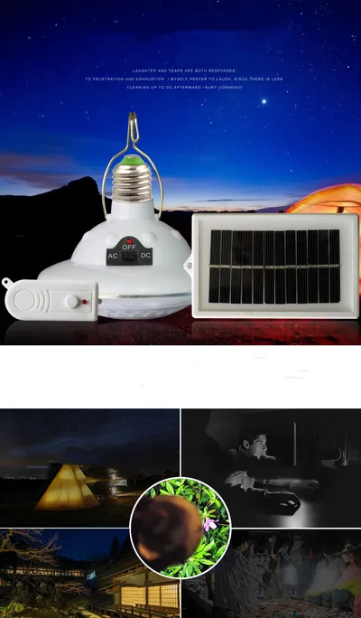 Solar-powered camping LED lights