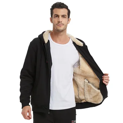 Men's Faux Lamb Velvet Top Casual Sports Plus Cashmere