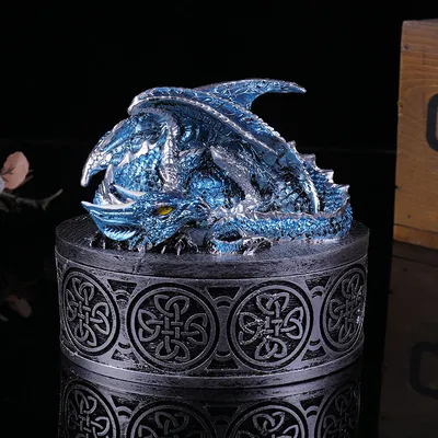 Vintage Creative Dragon Resin Craft Jewelry Box