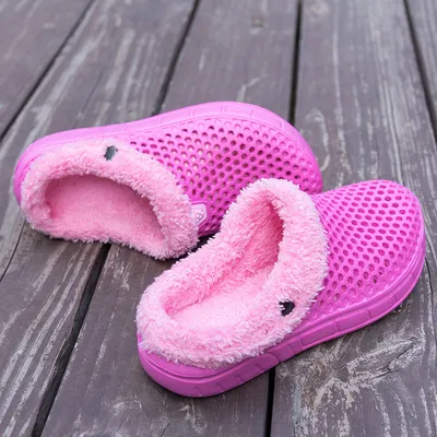 Large Size Cotton Slippers Couple Models Foot Hole Shoes Bag Heel Home