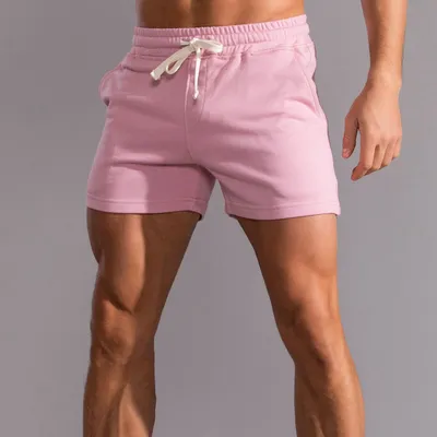 Solid Color Men's Sports Running Fitness Casual Shorts