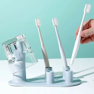 Bathroom washstand toothbrush storage rack mouthwash