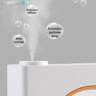 جهاز صغير أوتوماتيكي للعلاج بالروائح العطرية، يُثبت على الحائط، مناسب للاستخدام المنزلي والفندقي، مع موزع بخور قابل للشحن وبخاخ للزيوت العطرية.