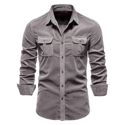 Japanese Corduroy Men's Business Slim Casual Shirt