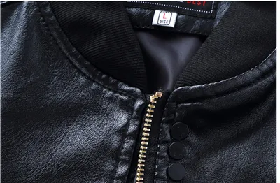 Men's Thin Baseball Collar PU Leather Jacket