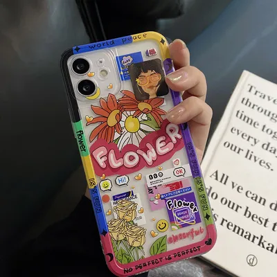 Tide Brand Retro Graffiti Silicone Phone Case