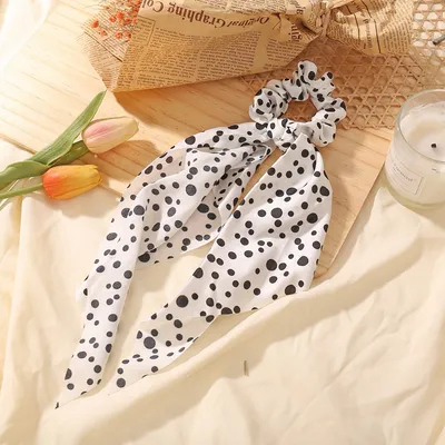 Small floral ponytail long streamer hair band