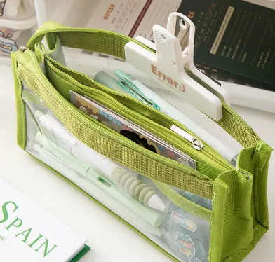 Large Capacity Six-layer Transparent Pen Bag Stationery For Primary School Students