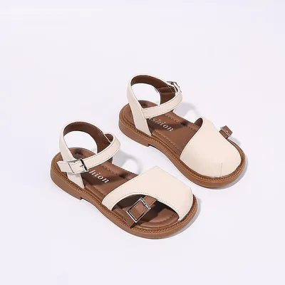 2026 Summer Korean Style Half Closed Toe Girls Sandals, Forest Princess Style Casual
