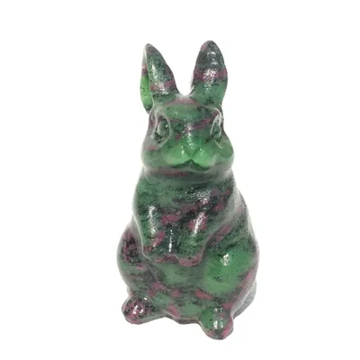 Natural Crystal Raw Stone Rabbit Carving Craft
