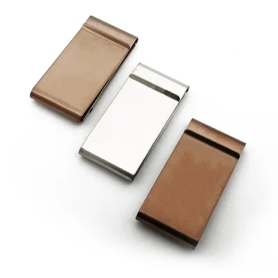Big Wallet New Crafts Stainless Steel Wallet Double-sided Bill Holder Portable Coin Wallet