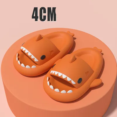 Cartoon Shark Slippers Funny Cutes Soft Slipper Indoor Outdoor  Shoes For Women Men Couples