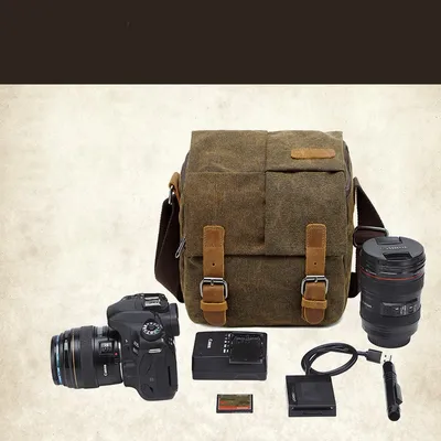 Single-Shoulder Camera Bag Multifunctional SLR Photography Canvas Bag Camera Bag