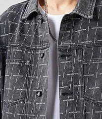 Men's Denim Jacket Loose Lapel Jacket