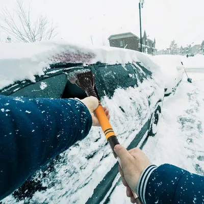 3 Color Options -- 1Pc 3 In 1 Windshield Ice Scraper Extendable Car Snow Removal Tool Telescoping Car Broom Snow Shovel Automobile Frost Removal