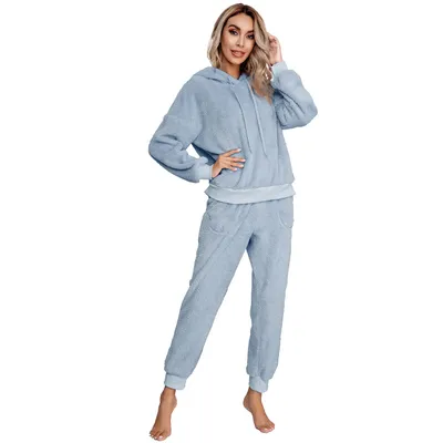 Double-faced Fleece Hooded Sweater Home Wear Casual Women's Clothing