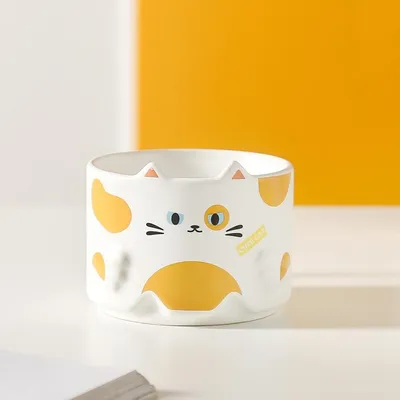 Cat Ceramic Cup Cartoon Stacked Mug