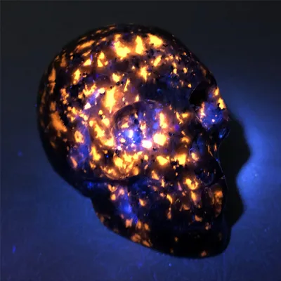 Natural Crystal Carving 2-inch Flame Stone Bone Figurine Crafts Ornaments