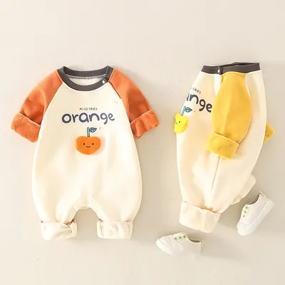 Baby Ins Style Cute Fleece-lined Jumpsuit Romper