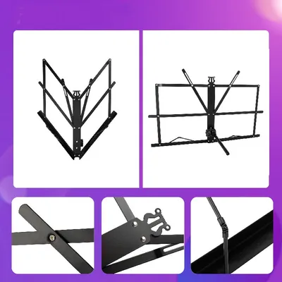 Desktop folding portable music stand