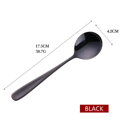Round Spoon Creative Cute 304 Stainless Steel Long Handle Watermelon Spoon