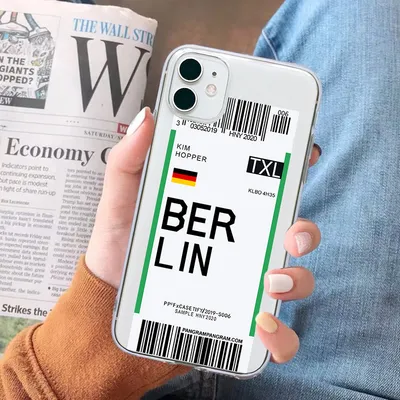 Creative Airplane Ticket Fashion Phone Case