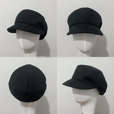 Corduroy Retro Star The Same Octagonal Hat Female Autumn And Winter Military Cap Beret Fisherman Hat