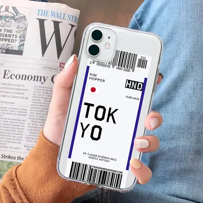 Creative Airplane Ticket Fashion Phone Case