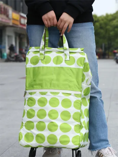 عربة تسوق بعجلات قابلة للطي، حقائب تسوق، سلة أمتعة، غرين سيركل