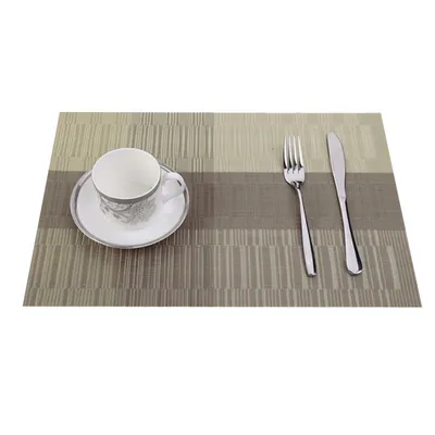 Plain Rectangular PVC Woven Tableware Western-style Placemat