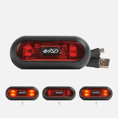 Bicycle Smart Taillight Helmet Safety Warning