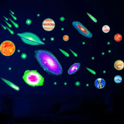Luminous Stickers Color Milky Way Galaxy Self-adhesive Fluorescent
